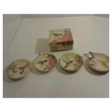 Wings and blossoms, four mini plate set