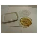 CORNINGWARE MICROWAVE BROWNING  DISH, 2 GLASS
