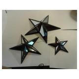 SET OF 3 STAR MIRROR HOME DECOR