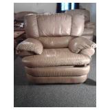 Natuzzi leather recliner.  Older, leather worn,
