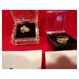 COSTUME JEWELRY, 2 RINGS
