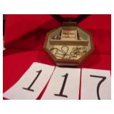 WOOD JEWELRY BOX W/COSTUME JEWELRY