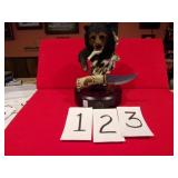 BEAR & KNIFE DISPLAY (NO FISH HEAD) STAINLESS