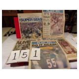 5) 1986 BEARS SUN TIMS SOUVENIR PAPERS