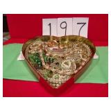 COSTUME JEWELRY IN HEART TIN