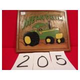 WOOD CARVED TRACTOR