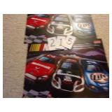 2 PLASTIC NASCAR ADVERTISING POSTERS