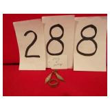 RING, EARRINGS FROM ITALY W/MARKINGS