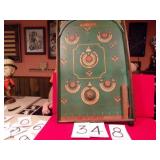 ANTIQUE WOOD BASEBALL PINBALL GAME