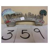 METAL DAYTONA BEACH PLAQUE ( N HAD DAMAGE)