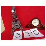 MANTLE CLOCK WORKS WITH METAL TOWER