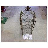 30" METAL WINE RACK, HOLDS 8 - 9 BOTTLES