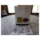 NEW CRUET SET IN BOX 16 OZ EACH