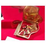 RING BOX W/COSTUME JEWELRY