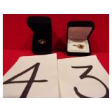 COSTUME JEWELRY, 2 RINGS