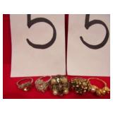 COSTUME JEWELRY, 5 RINGS