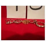 COSTUME JEWELRY, 5 RINGS