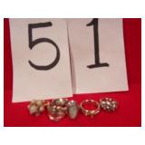 COSTUME JEWELRY, 5 RINGS