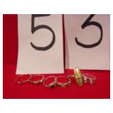 COSTUME JEWELRY, 6 RINGS