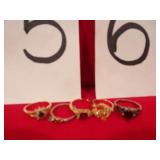 COSTUME JEWELRY, 5 RINGS