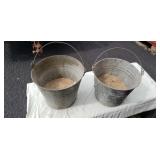 (2) GALVANIZED PAILS