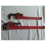 (2) RIDGID PIPE WRENCHES
