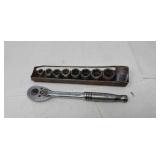 Snap-on half inch drive sockets set