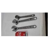 3 Crescent wrenches