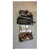 Two Railroad metal tote trays.