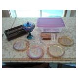 1976 CARNIVAL GLASS COLLECTOR PLATES:CARNIVAL