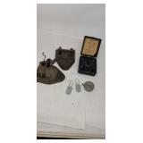 Old railroad depot and telegraph items