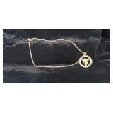 18" Necklace. Angel in Circle of Stones