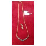 14KT Gold Over Silver Genuine Blue Topaz with