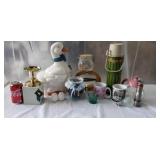 Vintage Thermos,  Ceramic Goose and Much More