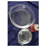 Fireking Pie Plate and Glass Bowl with Lid