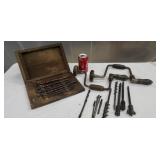 Old Speed Hand Driver with Assorted Bits.