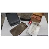 Old Office Box. (Locked. No key) Clip Boards amd