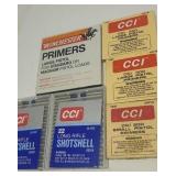 Pistol reload primers & 22cal birdshot.