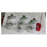 Cookie Jar And Matching Canister Set