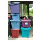 6 Storage Totes With Lids