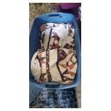Tote Full Of Blankets & Quilts
