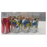 Set of 7 Smurf Glasses