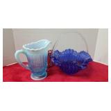 Pitcher - Eyewinker - Aqua / Blue Opalescent