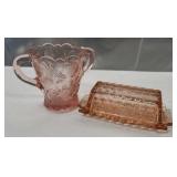 Vintage pink Depression Glass Fenton Strawberry