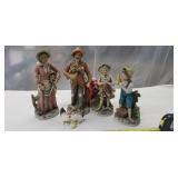 Home Interior Figurines and Rooster Set.