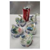 5 Iridescent Swan Trinket Boxes