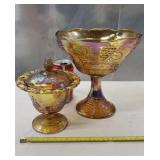 Indiana Marigold Carnival Glass Harvest Grape