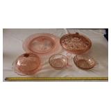 Miss America Pink Depression Plate. Pink Carnival