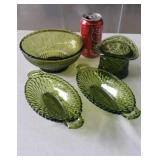 Set of 2 Indiana Glass Depression Glass Honeycomb