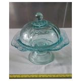 Vintage Federal Glass Madrid Pattern Pedestal